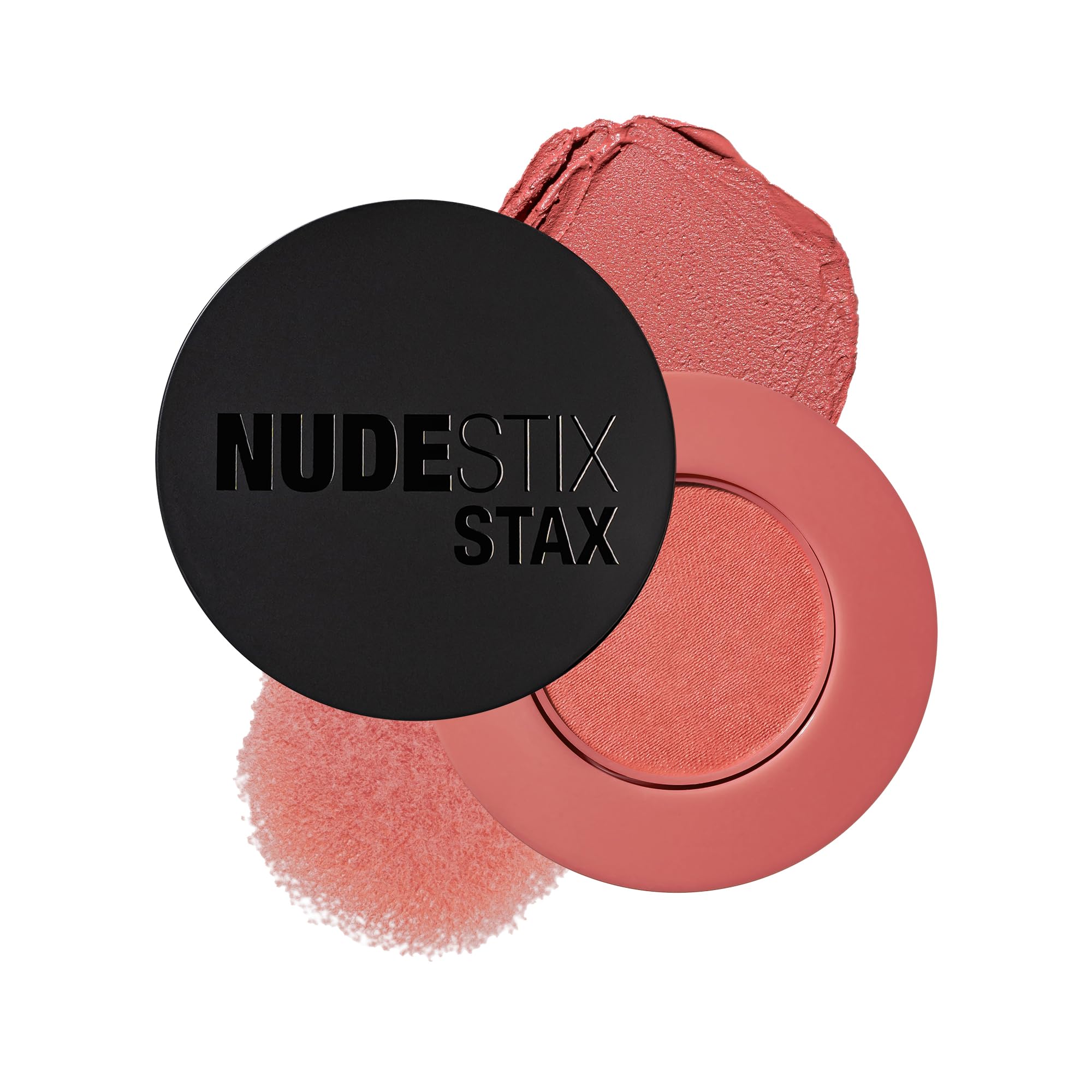 Nudestix STAX All Over Color Blush Balm – Multi-Use Cream Blush for Cheeks, Eyes & Lips with Soft Matte Finish Cheeky Coral
