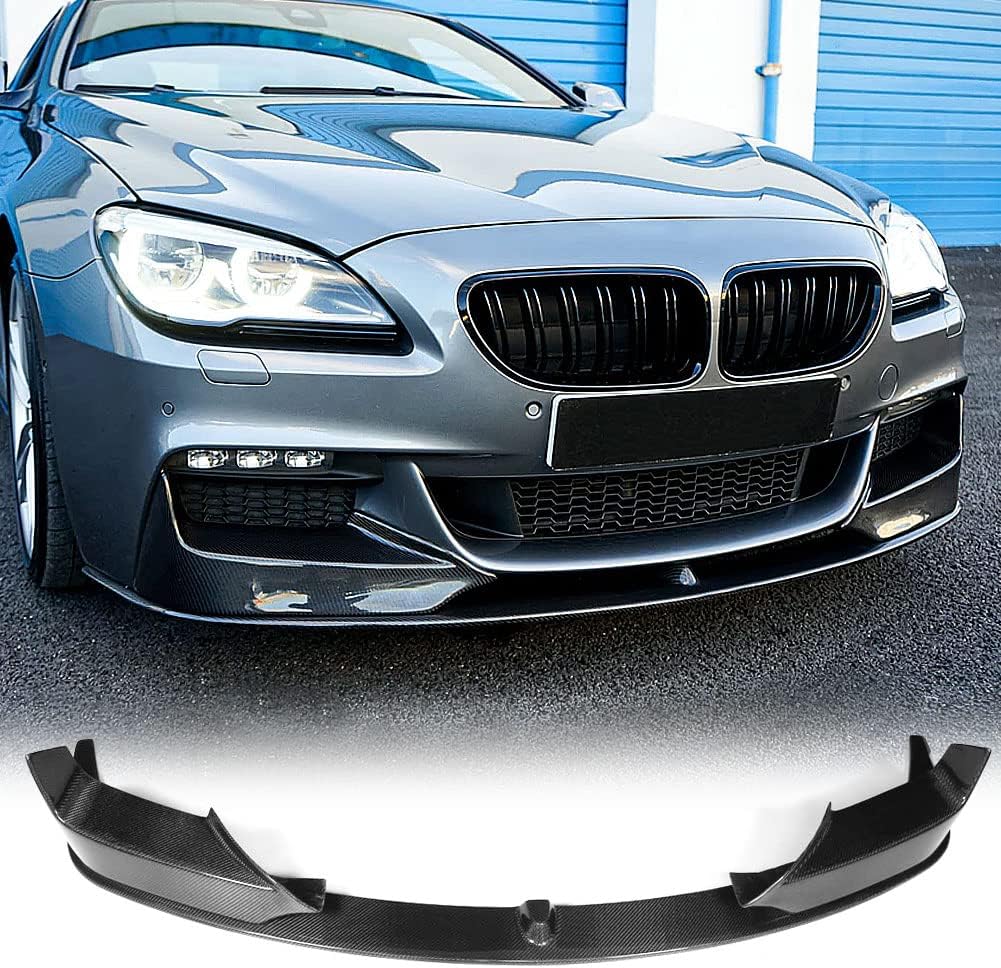 MCARCAR KIT Front Bumper Lip for BMW 6 Series F06 F12 F13 2013-2018 M Sport 640i 650i M Tech Auto Chin Spoiler Protector Factory Outlet (CF with Splitters)