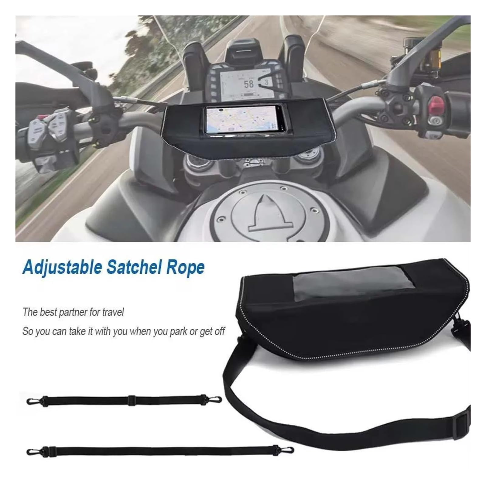 Borsa Portaoggetti Da Manubrio Per Moto Per Africa Twin CRF 1100 L CRF 1100L CRF1100 L CRF1100L(L)