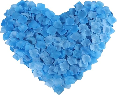 Miniatura 37 de 1000 pétalos de rosa de seda artificial, para decoración de bodas, fiestas Hecho a mano Marfil 200,Azure,Negro,Azul,Borgoña,Champán,Rojo oscuro y