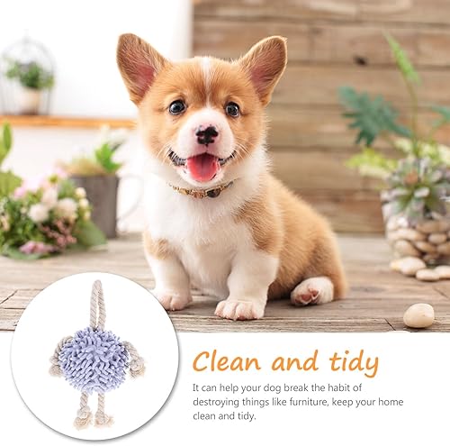 Miniatura 6 de POPETPOP Juguete de tirón para perros, juguete de entrenamiento para cachorros, juguete de cuerda de felpa para perros con sonido chirriante,