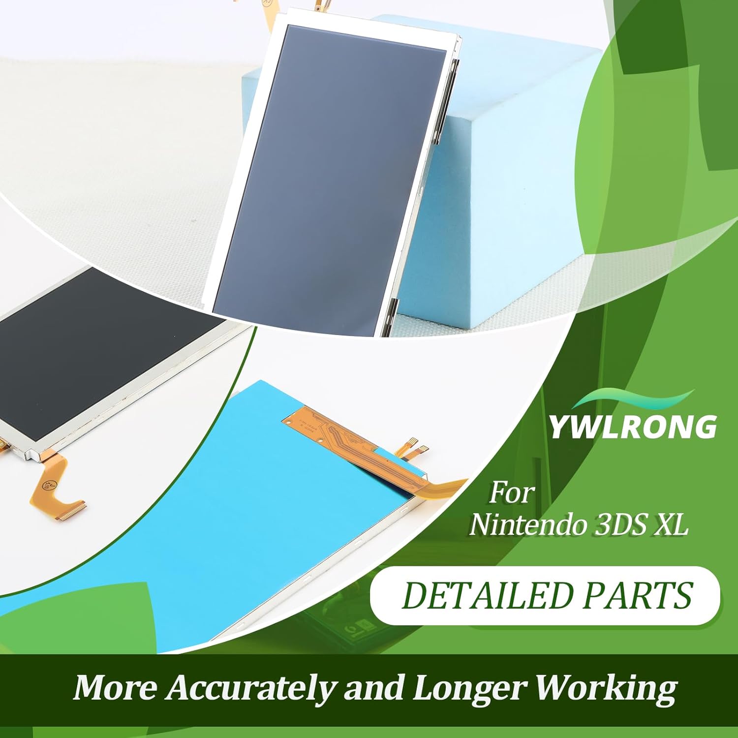 LCD for Nintendo 3DS XL Top Upper LCD Screen Display for Nintendo 3DS XL Screen Replacement Accessories Part with Repair Tools
