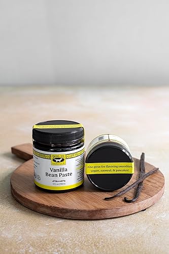 Miniatura 5 de Singing Dog Vanilla: Pasta de vainilla sin gluten – Tarro de 4 onzas líquidas, totalmente natural, sin OMG, sin maíz, Kosher, vegano, empaquetado