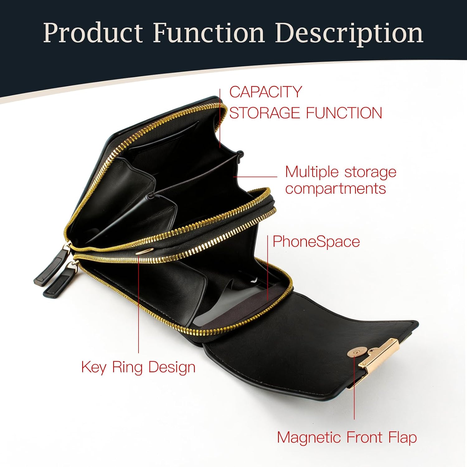 Crosbody Phone Purse for Women Leather Touch Screen Cell Phone Walle Bag with Adustable Shouder Strap Sutabe for Daly
