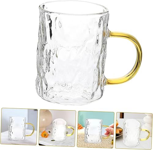 Miniatura 2 de Delicada taza de borosilicato con mango resistente al calor para uso doméstico y oficina, fácil de limpiar, resistente al desgaste, accesorio de té