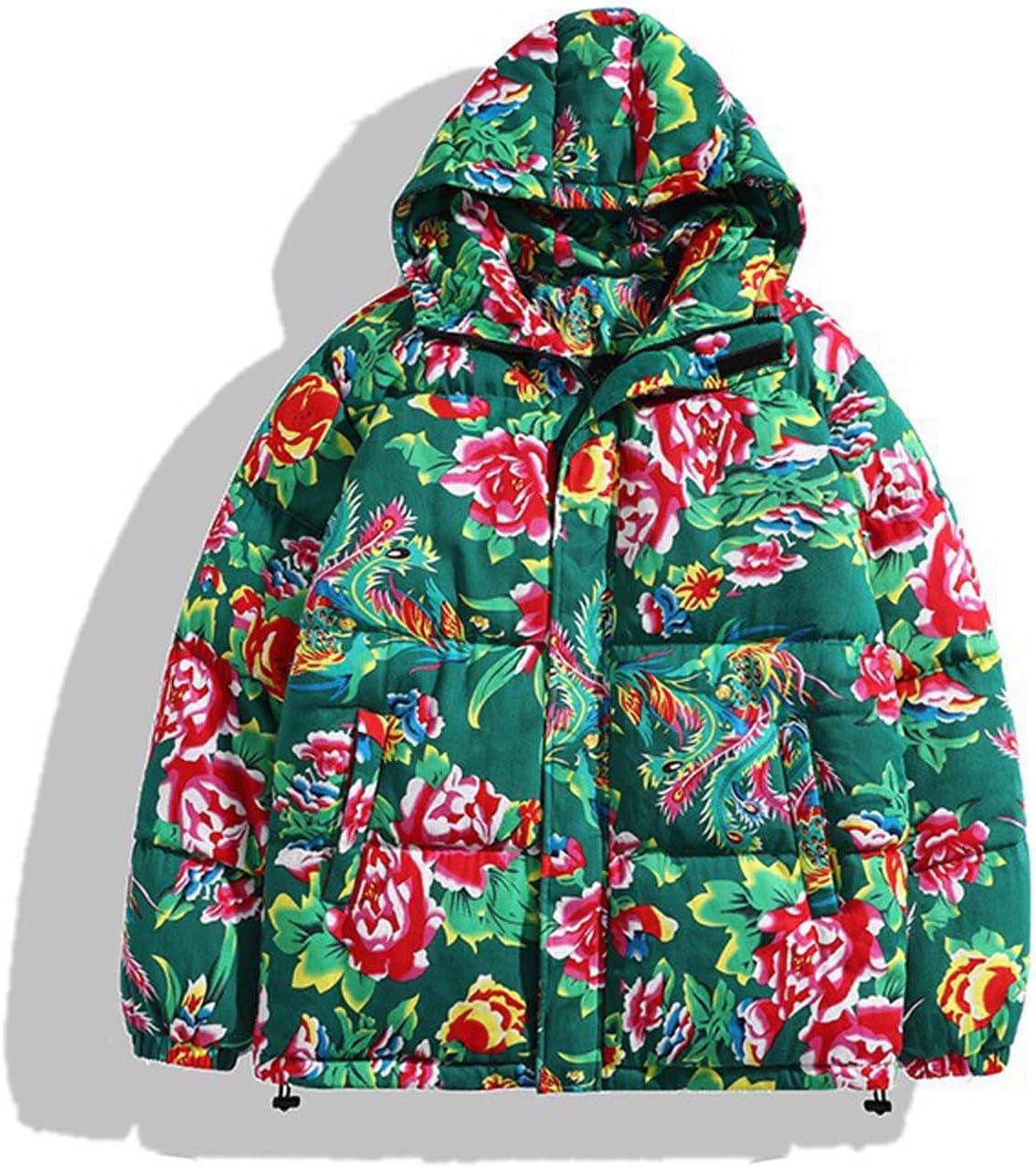 Winter warm cold resistant cotton jacket Northeast large flower Hanfu Chinese style men women clothing cotton jacket