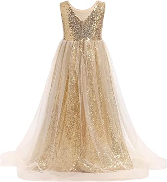 IBTOM CASTLE Girls Sequin Dress Pageant Birthday Princess Dresses