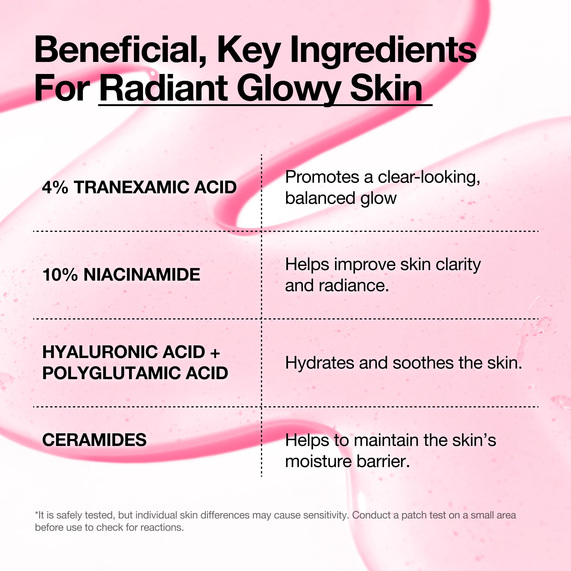 ANUA Serum zawierające 10% niacynamidu i 4% kwasu traneksamowego, ceramid, kwas hialuronowy, witaminę B12, naturalny kolor, do skóry wrażliwej, koreańska kryształowa skóra, bez zapachu, 30 ml/1,01
