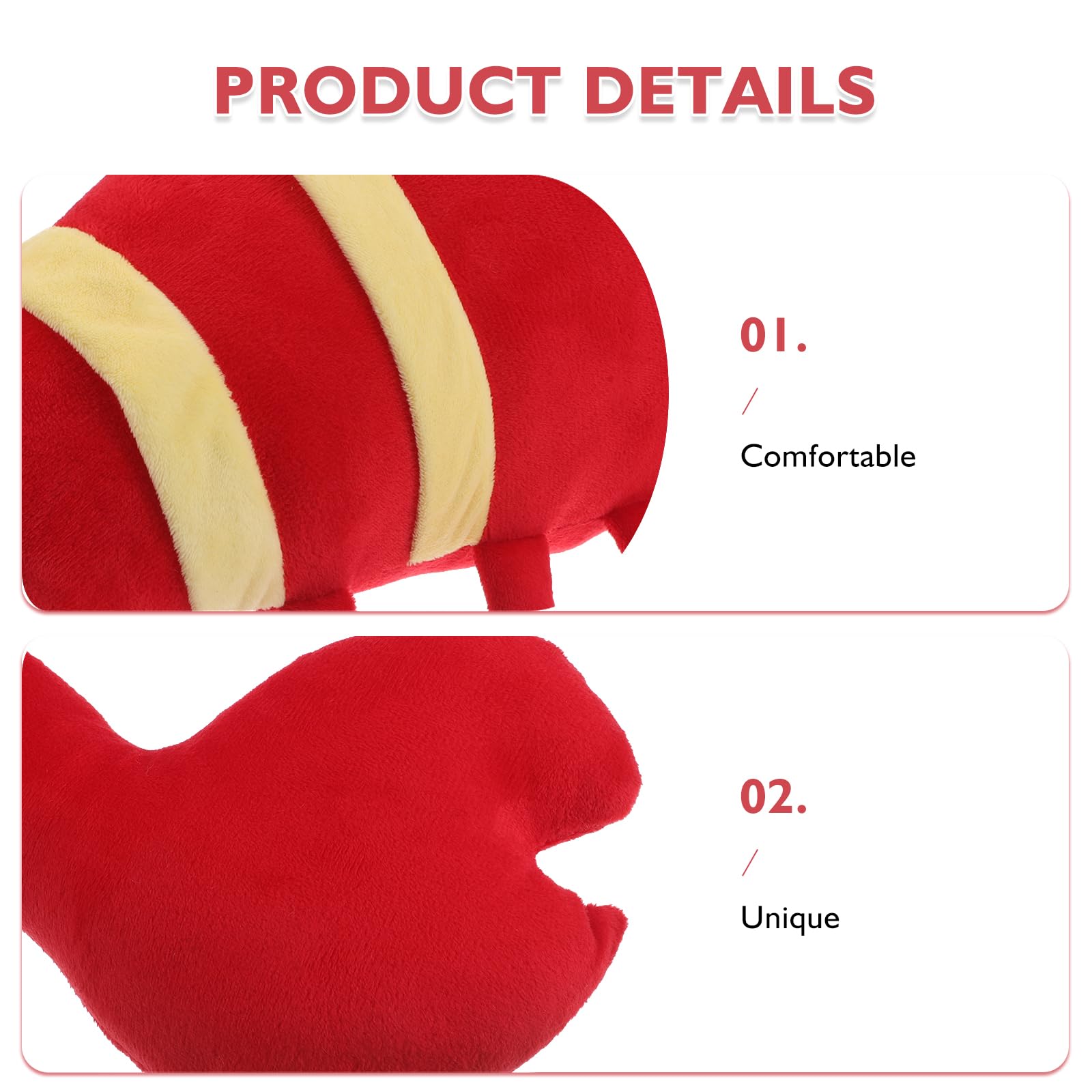 SHINEOFI Cuscino Peluche a Forma di Aragosta 60 Cm Morbido Imbottito in Lanugine e Cotone Pp, Decorazione Casa e Ufficio, Giocattolo Educativo, Lavabile in Lavatrice