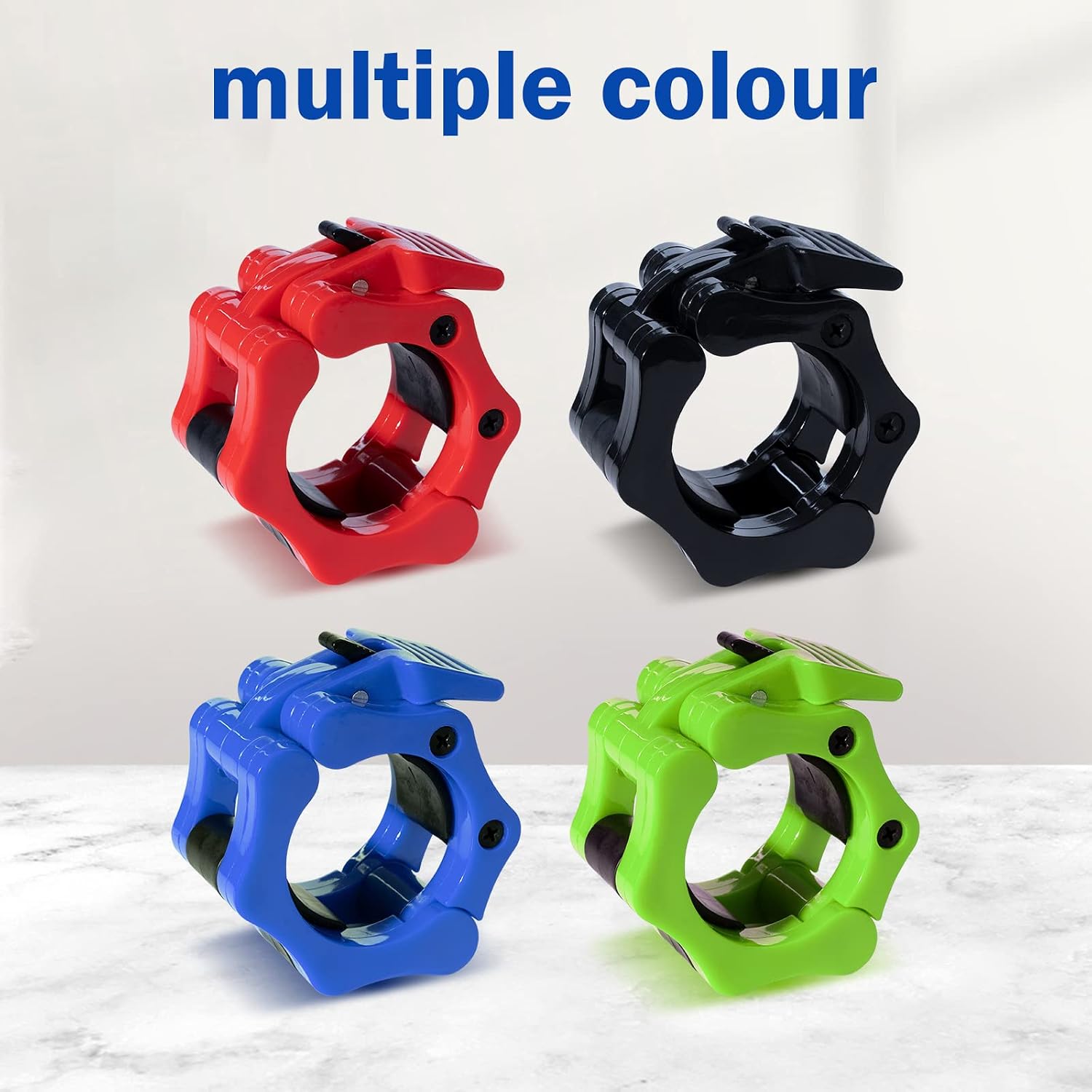 Slim Panda Olympic Barbell Clamps 1 Pair,Quick Release Barbell Exercise Collar Clips for 2 Inch Olympic Bar,Weight Clips for Bars Weightlifting Fitness Training(1 Pair)