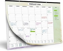 Wall Calendar 2026 by Smart Panda – Monthly Desk Calendar from Now until December 2026 – One Month to View – 33cm x 43cm