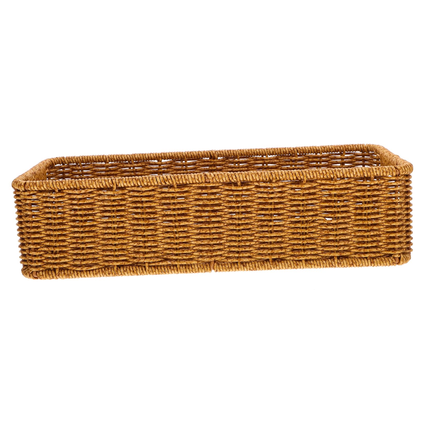 Ciieeo 4 Piezas Cesta De Cubiertos De Ratán Bandeja para Cubiertos De Ratán Cestas Tejidas Organizador De Vajilla Cubertero De Mimbre Cesto De Cubiertos De Ratán Papelera De Ratán