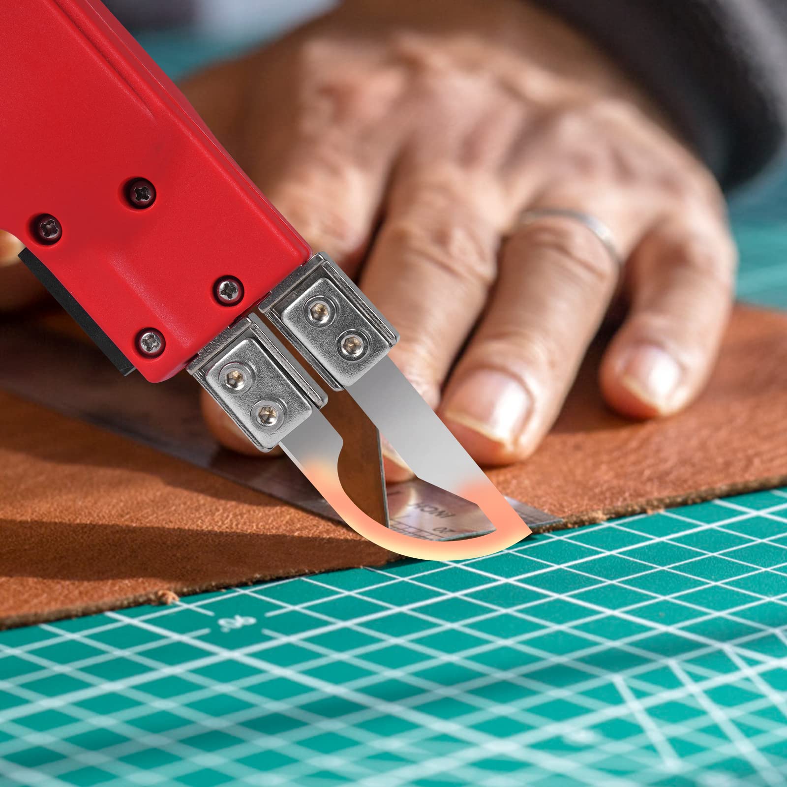 Styrocutter Elektrischer Heißschneider 100W mit 4 Arten Messerformen heißes Messer Stoffschneider Schneidwerkzeug Schaumschneider Set zum Schneiden von Stoff/Gummi/Seil/Kunststoff/Acryl