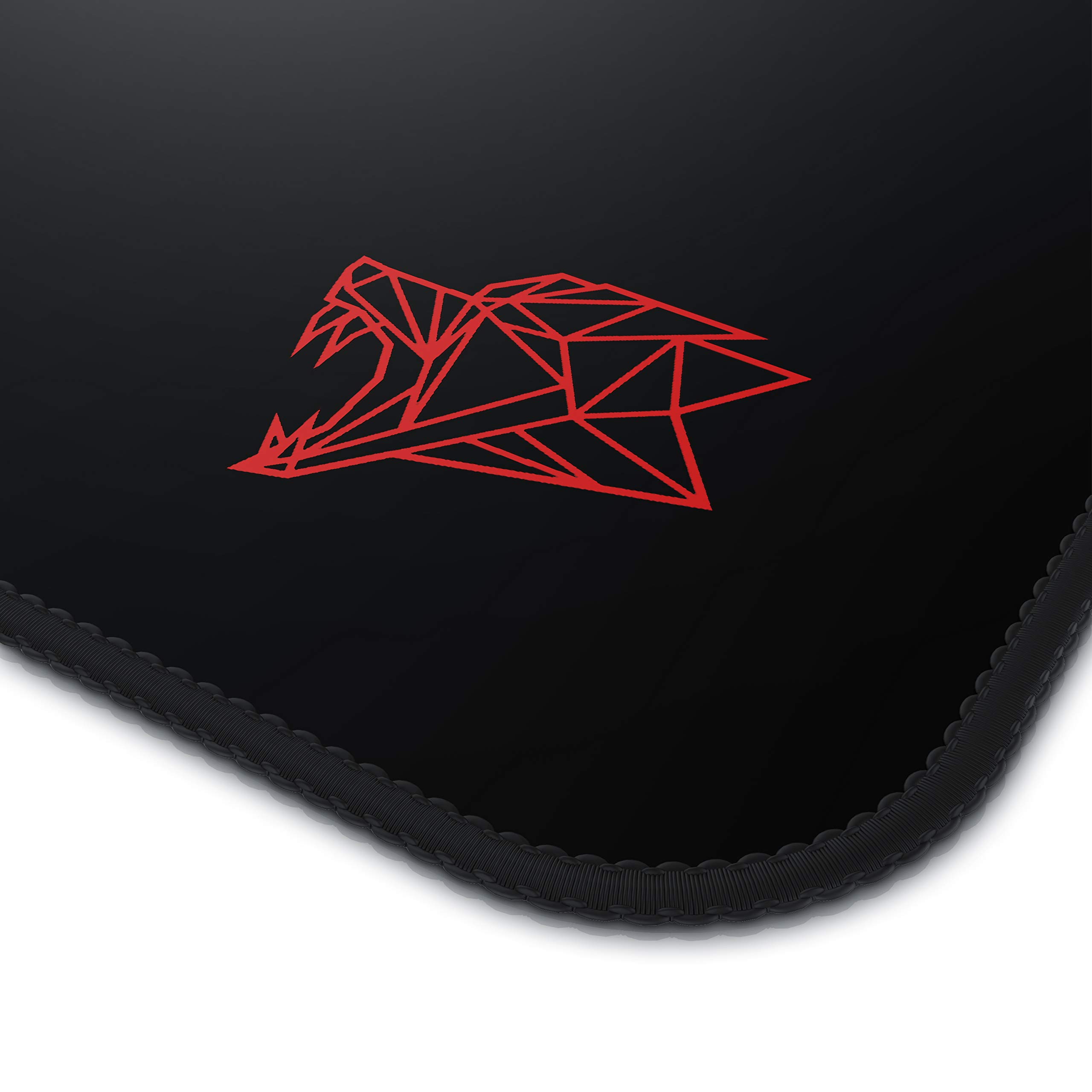 TITANWOLF - Grande Tappetino Mouse da Gioco - XXXL Oversize Mousepad - Dimensione 1200x600 mm - XXL Formato Oversize da scrivania e Tavolo - per Mouse e Tastiera - Nero