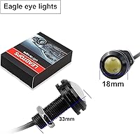 Vista 3 de LEADTOPS 10 luces LED de 0.709 in y 12 V Eagle Eye para coche, antiniebla, DRL, luz de marcha de marcha atrás, luces de roca trasera inversa