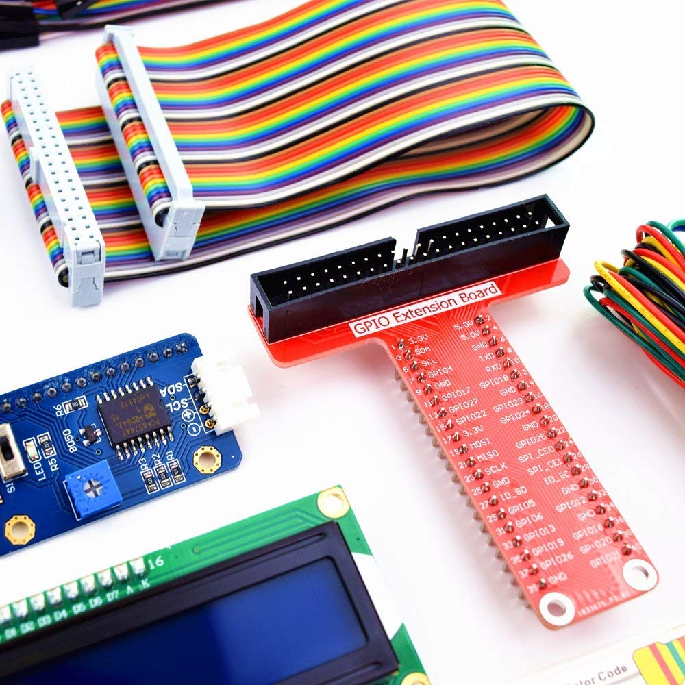 Adeept Kit de démarrage de capteur de 24 modules pour Raspberry Pi 4/3/2 B/B+, Raspberry Pi avec tutoriels, avec Code C et Python, Guide PDF de 95 Pages