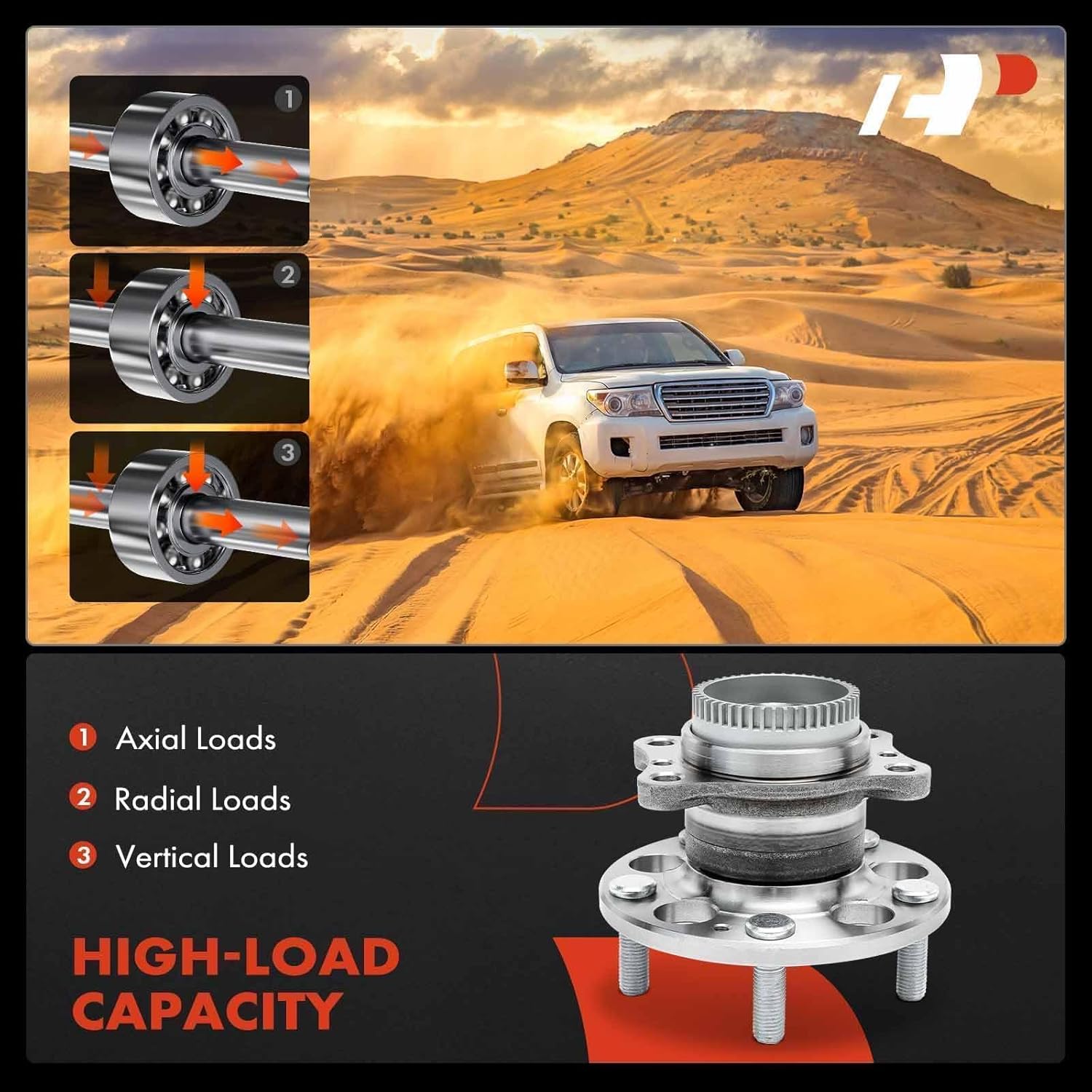 A-Premium 2 x Rear Wheel Bearing and Hub Assembly Compatible with Hyundai & Kia - 2011-2018 - Elantra Coupe/GT, Veloster, Forte, Forte Koup, Forte5, with ABS Ring & 5-Lug