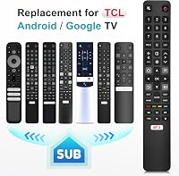 Loutoc Univerzális Távirányító TCL Smart TV-hez - Helyettesítő Távirányító TCL Android/Google TV Készülékekhez, 2 AAA Elemmel Működik

AI: I 2