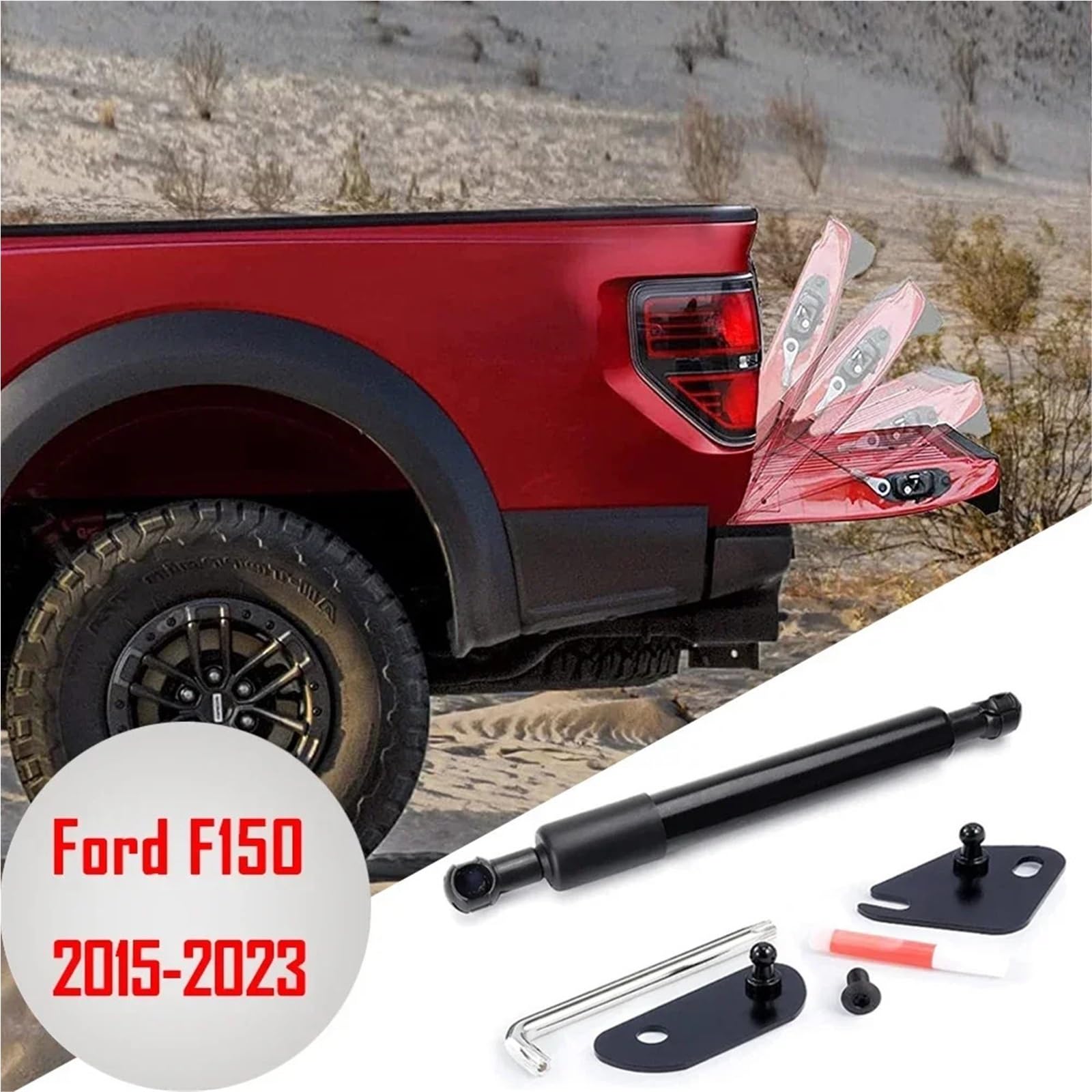 Gas Springs Absorber Pasuje do Ford F150 2015-202 Wspomaganie tylnej klapy Amortyzatory Wspornik podnoszenia, zwalnianie Akcesoria F150 Gas Struts Springs