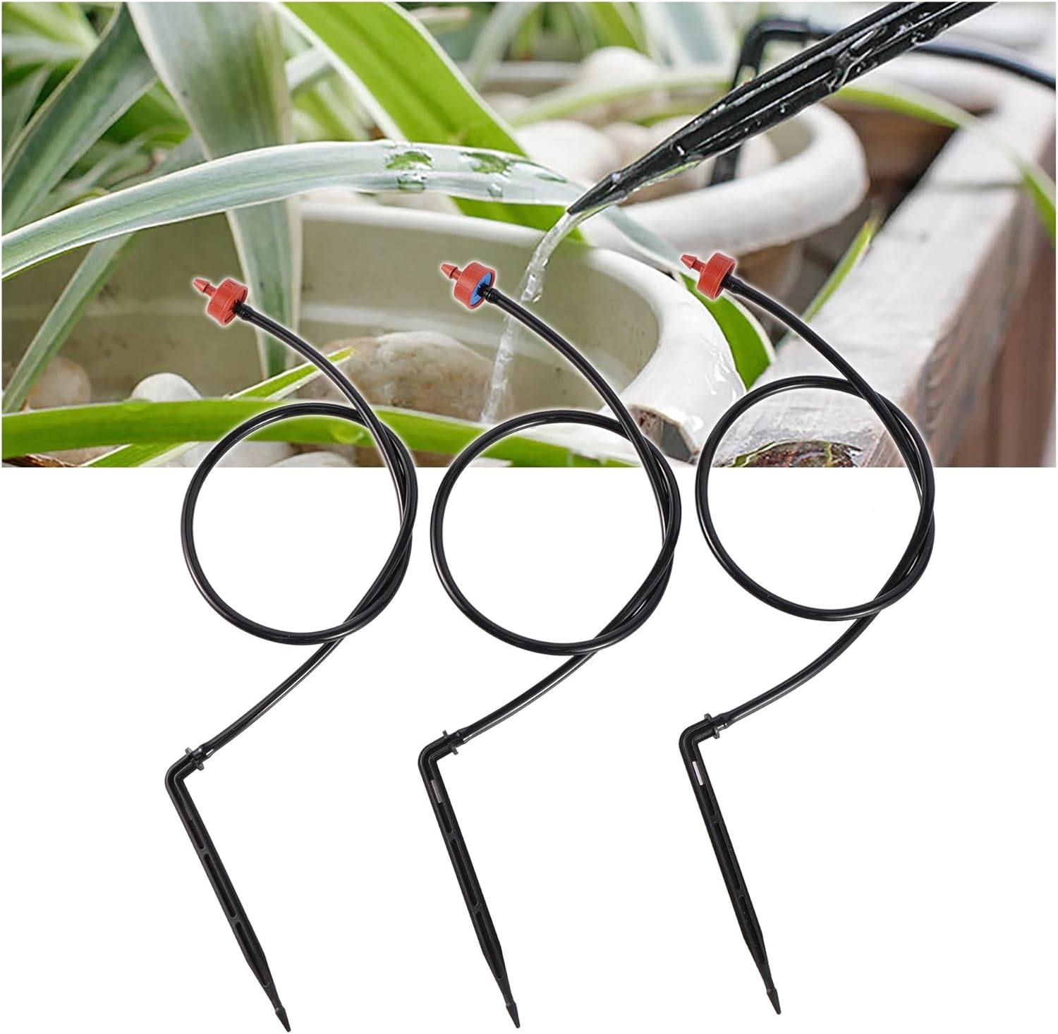 20 Set Dripping Arrow Dripper Drop Irrigation Device Flower Vegetable Bonsai Watering Dripper Garden Greenhouse Irrigation Tool(8L 50cm)
