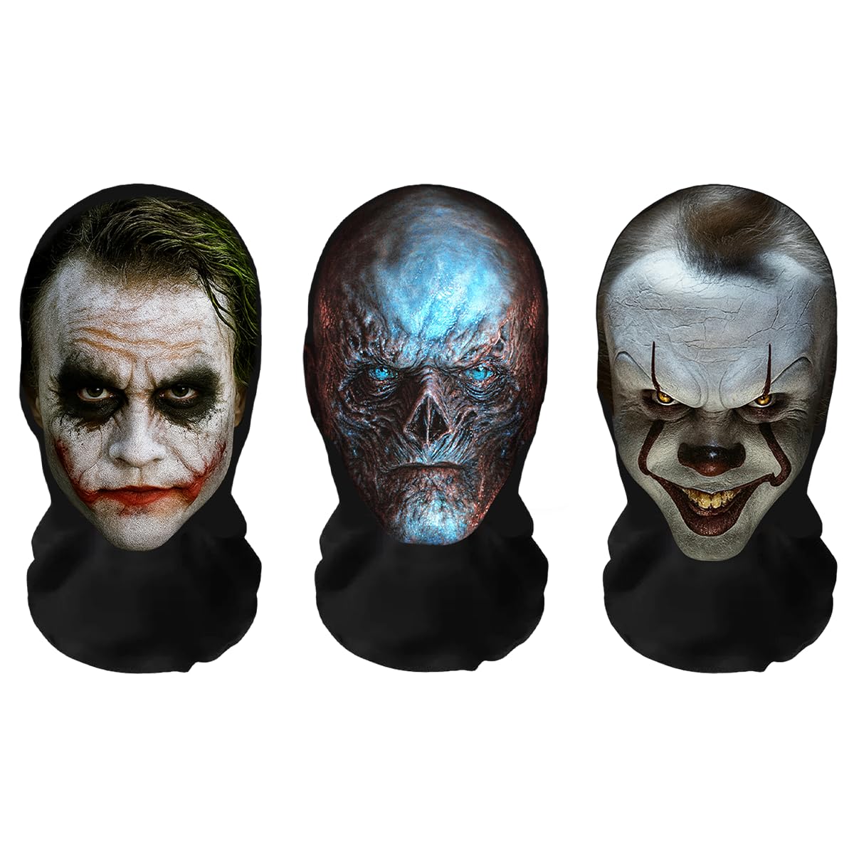 Realistische 3D-Druck Vollgesichtsmasken in coolen Bundles – Atmungsaktiv, leicht & bequem, ideal für Cosplay, Partys, Halloween, Karnveal & Events oder Junggesellenabschiede