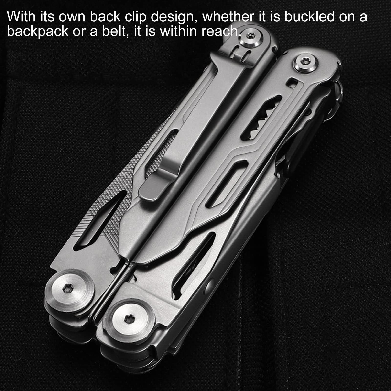 17-En-1 Multifonctions Acier Inoxydable Conçue Outil Multitool Pince De Poche Couteau Pliant Avec Poignée Ergono Pour Extérieur, Survie,Réparation Simple,Camping,Randonnée