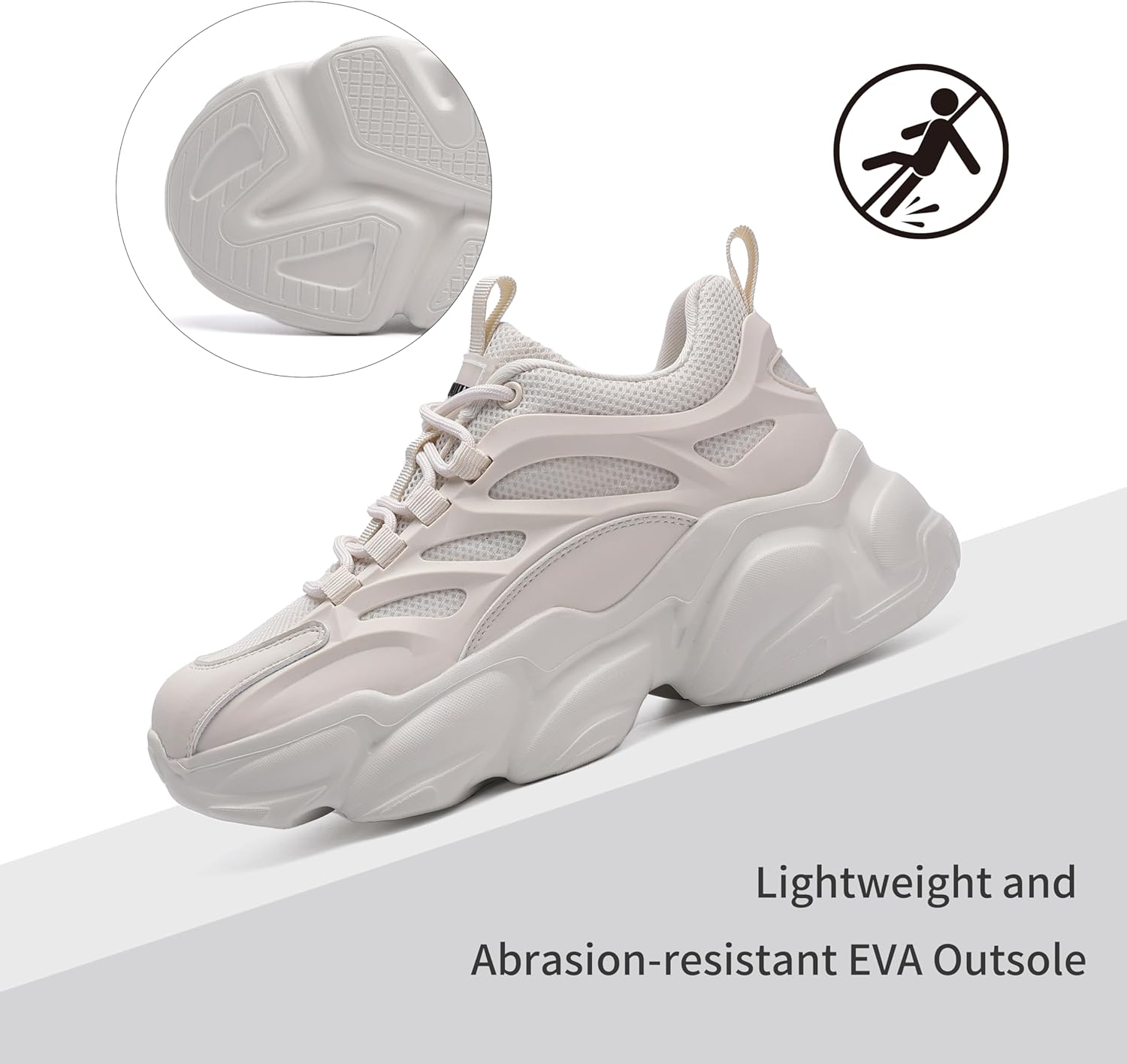 Women's Walking Shoes Cushion Running Tennis Shoes Non-Slip Comfortable Breathable Workout Gym Sports Athletic Fashion Sneakers