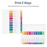 Avery® Table of Contents Dividers, 10-Tab, Multicolor, 3 Sets – view 3