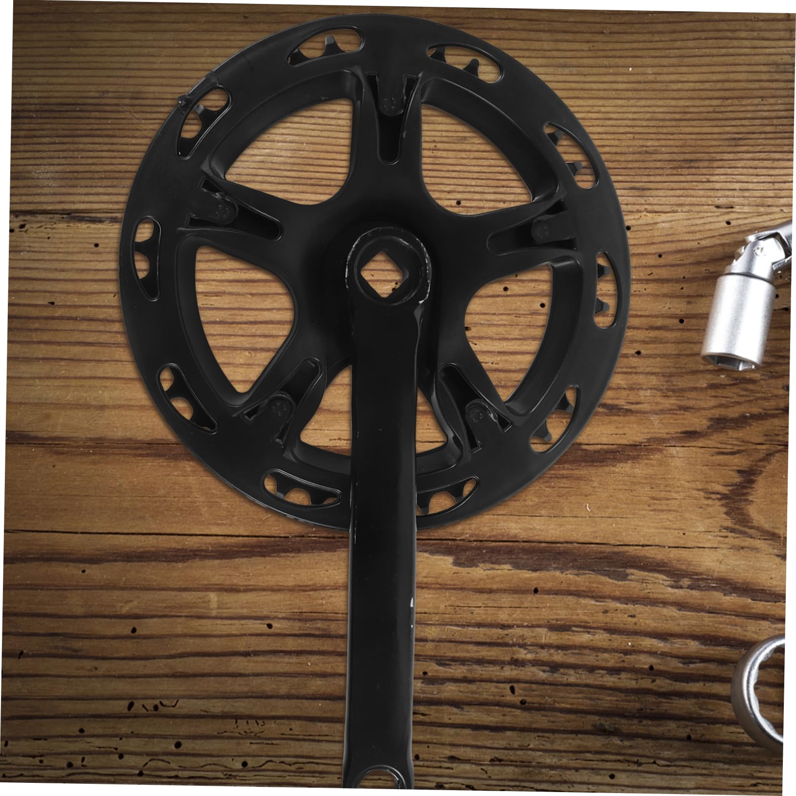 VICASKY Set di Guarnitura per Bicicletta in Acciaio Nero Foro di Precisione, Manovella Sostituibile per Riparazione Bici,