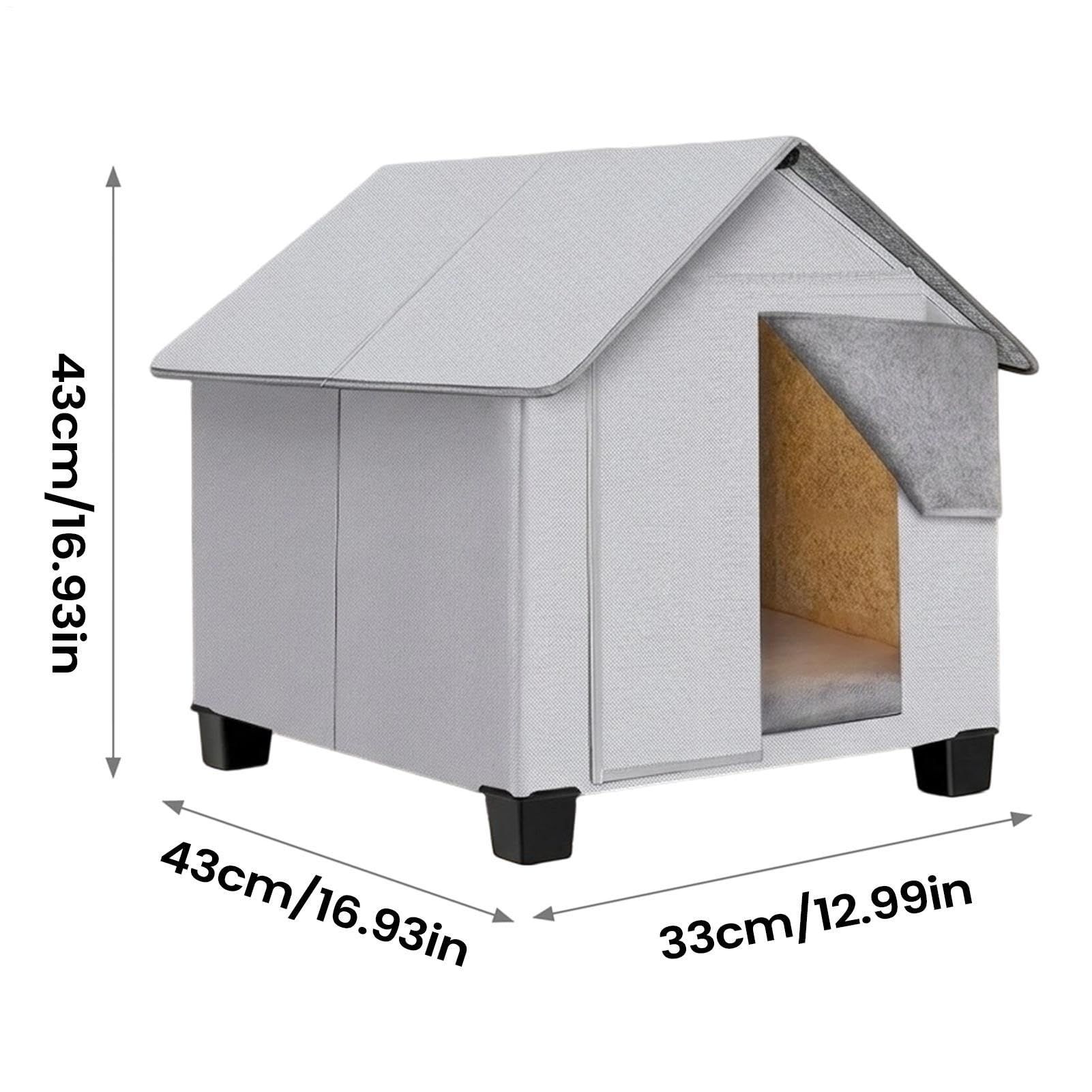 Cama Caseta Perros Cueva Plegable Elevada Impermeable para Cachorros Y | Casa Aislada De Exteriores Para Perros Interior Exterior Jardín Hogar Clima Frío Camping Dormir y Relajación