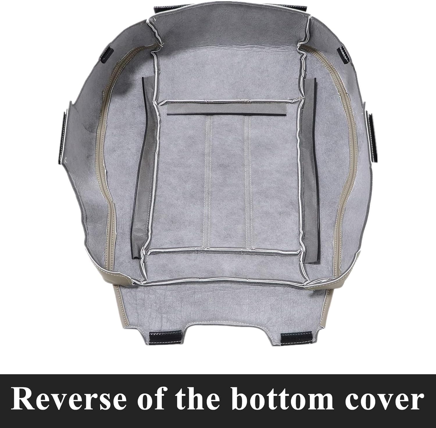 NLQR Medium Tan Front Driver or Passenger Side Bottom Replacement Perforated Microfiber Leather Seat Covers Compatible with Chrysler Town & Country 2011-2016 fit for Dodge Grand Caravan 2008-2020