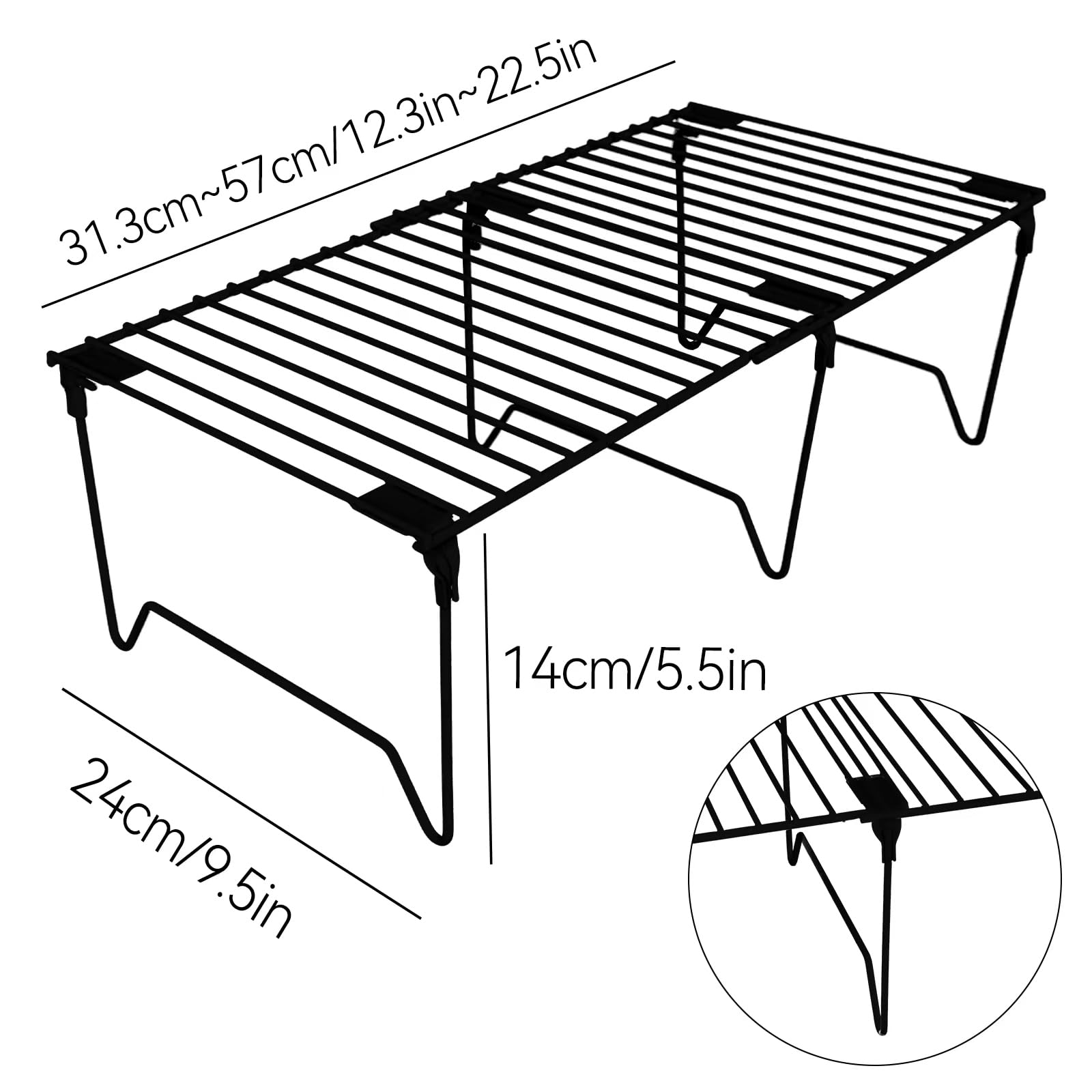 BUWZUJR 1/2-Piece Set freezer organizer,Stackable Cabinet Organizer Shelves,Foldable Pantry Shelf,Plate, Dish,Rustproof Metal Storage Organizer
