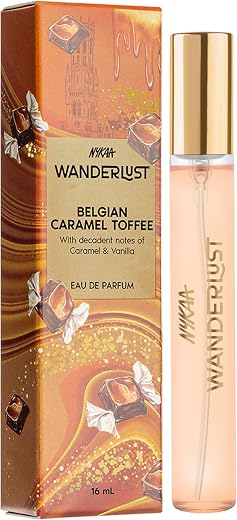 Nykaa Wanderlust Belgian Caramel Toffee Eau De Parfum I Travel size, mini Perfume for Women – 16 ml I Caramel &amp; Vanilla Pe...