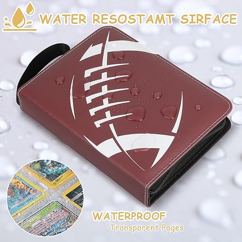 Miniatura 3 de Carpeta de tarjetas de fútbol con mangas, carpeta de tarjetas intercambiables de 900 bolsillos, 9 bolsillos para tarjetas, estuche organizador de