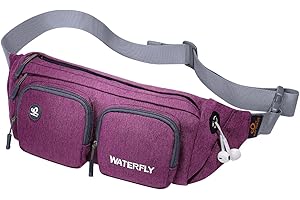 WATERFLY Waterproof Fanny Pack for Women Hiking Walking Jogging