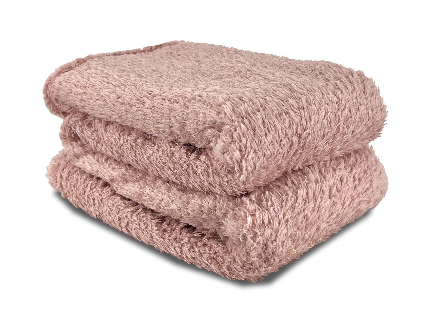 John Aird Pink Teddy Fleece Cozy Bed Sofa Throw Blanket (, King (200 X 240Cm)