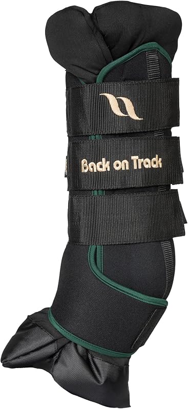 Bandagens para Cavalos Back on Track Royal Quick Wraps Deluxe com Tecnologia Welltex, Verde, Médio (35,56 cm), Par