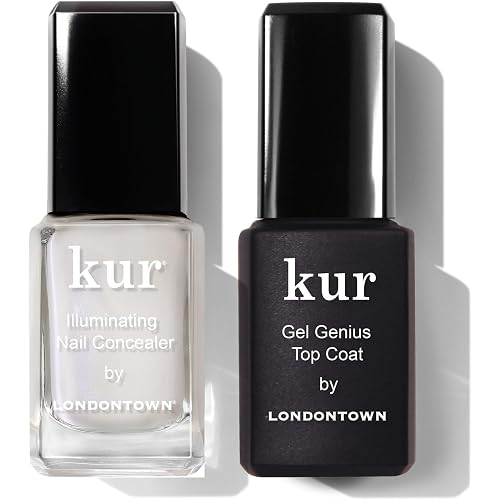 LONDONTOWN kur Nail Concealer & Gel Genius Top Coat Duo, 2 Piece Set