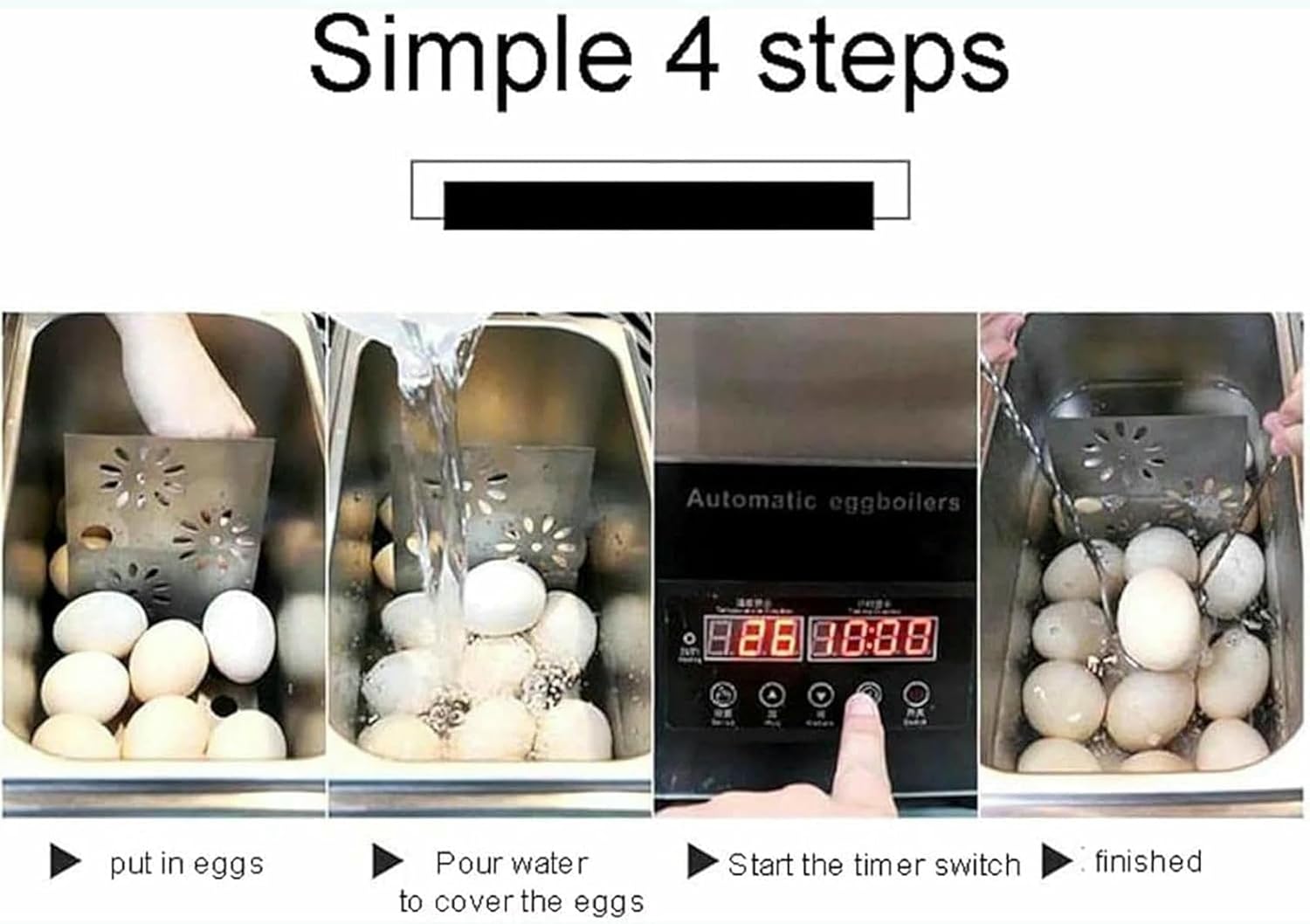 Commercial Egg Kitchen: Cook Efficiently Up To 50 Eggs, Machine Up To 50 Eggs, Professional Machine With 9 L Capacity, For Hard Eggs! ~/