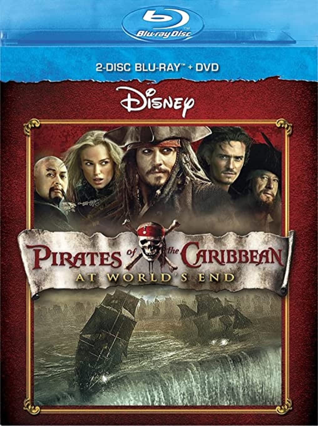 Pirates of The Caribbean 5 Blu Ray Collection One 1 Two 2 Three 3 Four 4 Five 5 Johnny Depp Includes Treasure Map Glossy Print Art Card image 5
