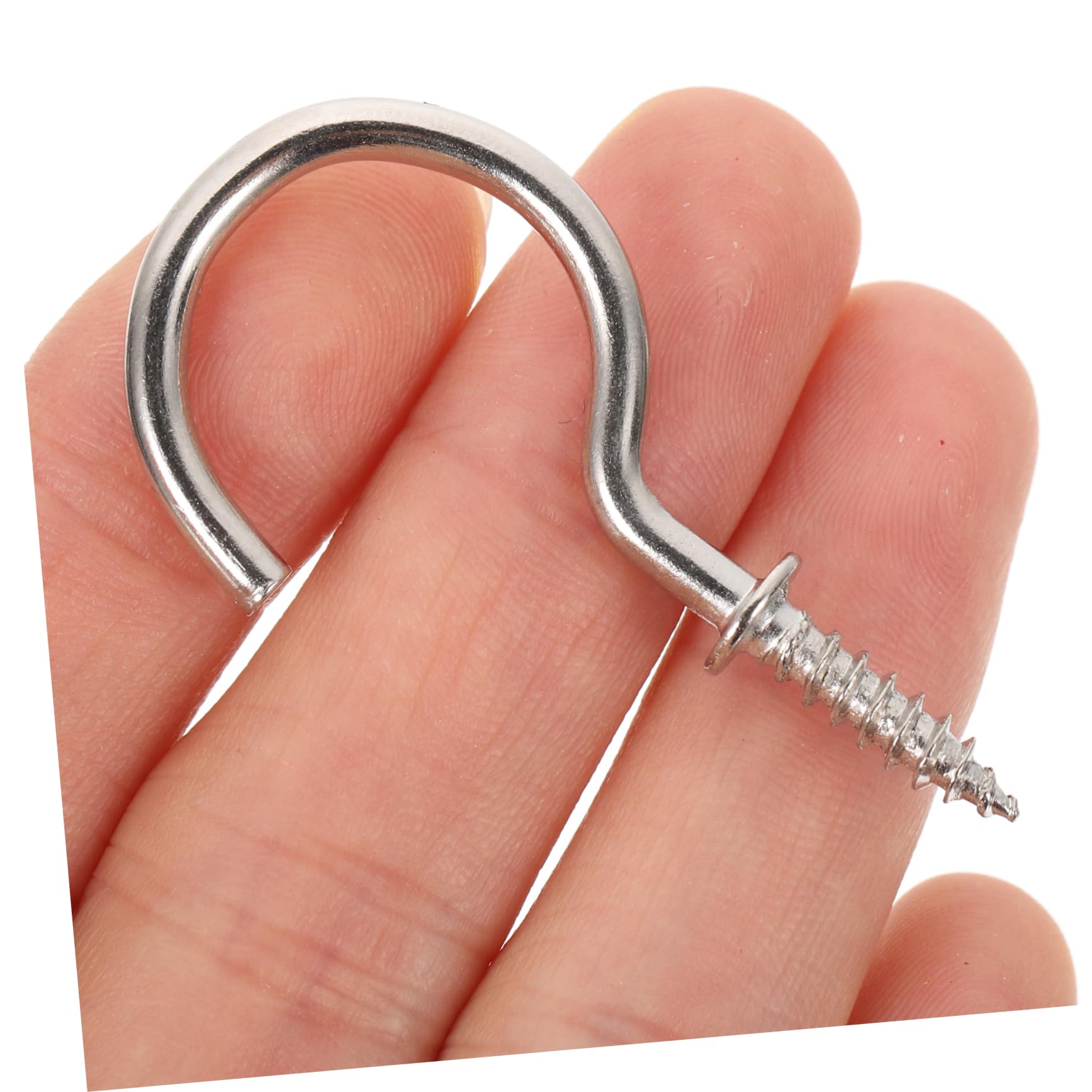 Niquelado Ganchos de techo de metal, ganchos de ojo atornillados, 60 ganchos for clavos, ganchos en forma de S, ganchos de techo for colgar plantas fácilmente