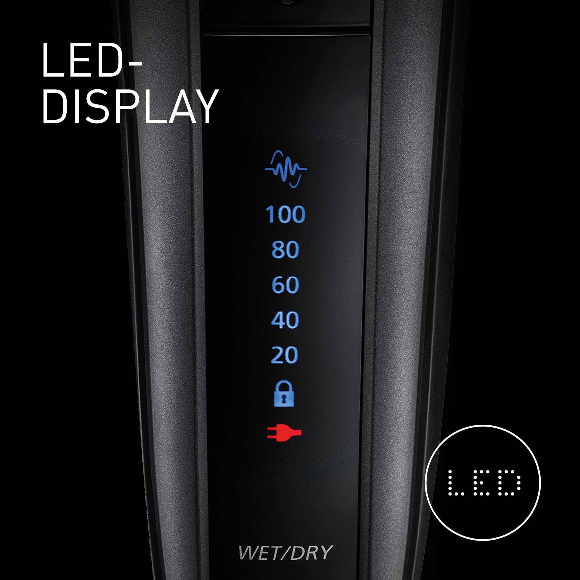 Panasonic Series 900 Premium Nass- und Trocken Rasierer ES-LV9U, 5-fach-Scherkopf mit Linearmotor und Bartdichtensensor Technologie, Pop-up Trimmer, inklusive Reinigungs- und Ladestation, schwarz