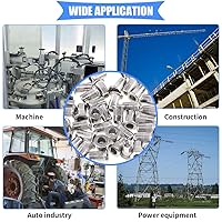 Vista 6 de Glarks 50 piezas de acero inoxidable 304 M3 cabeza plana roscada remache inserción Nutsert Juego de tuercas de remache (M3)