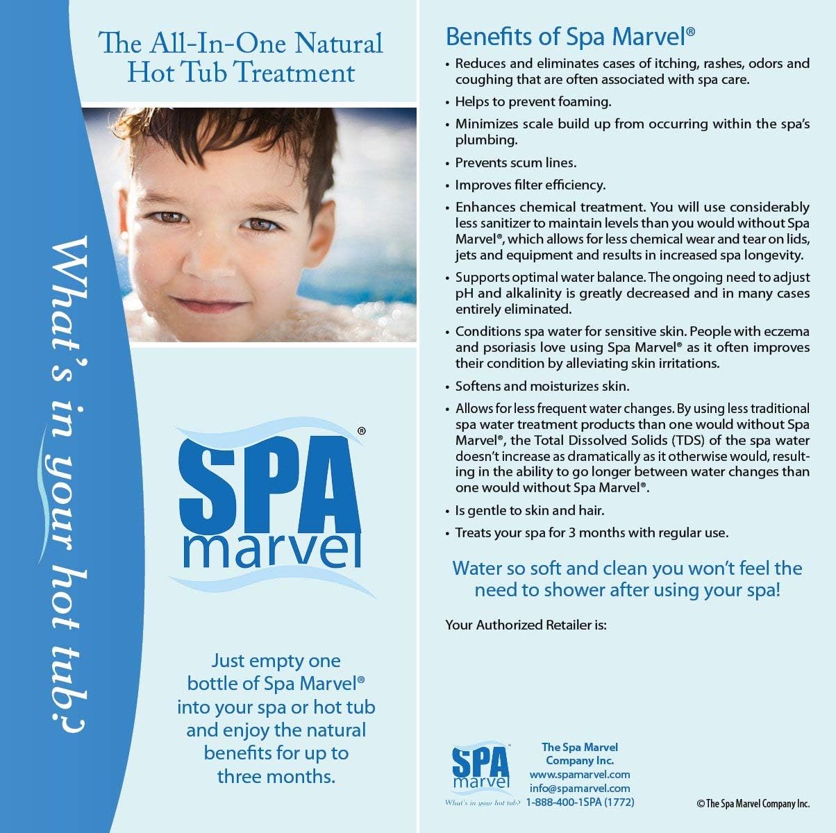 Spa Marvel Trio with a Free Oil Absor Duck - Bundle of Water Treatment and Conditioner, Filter Cleaner, Cleanser