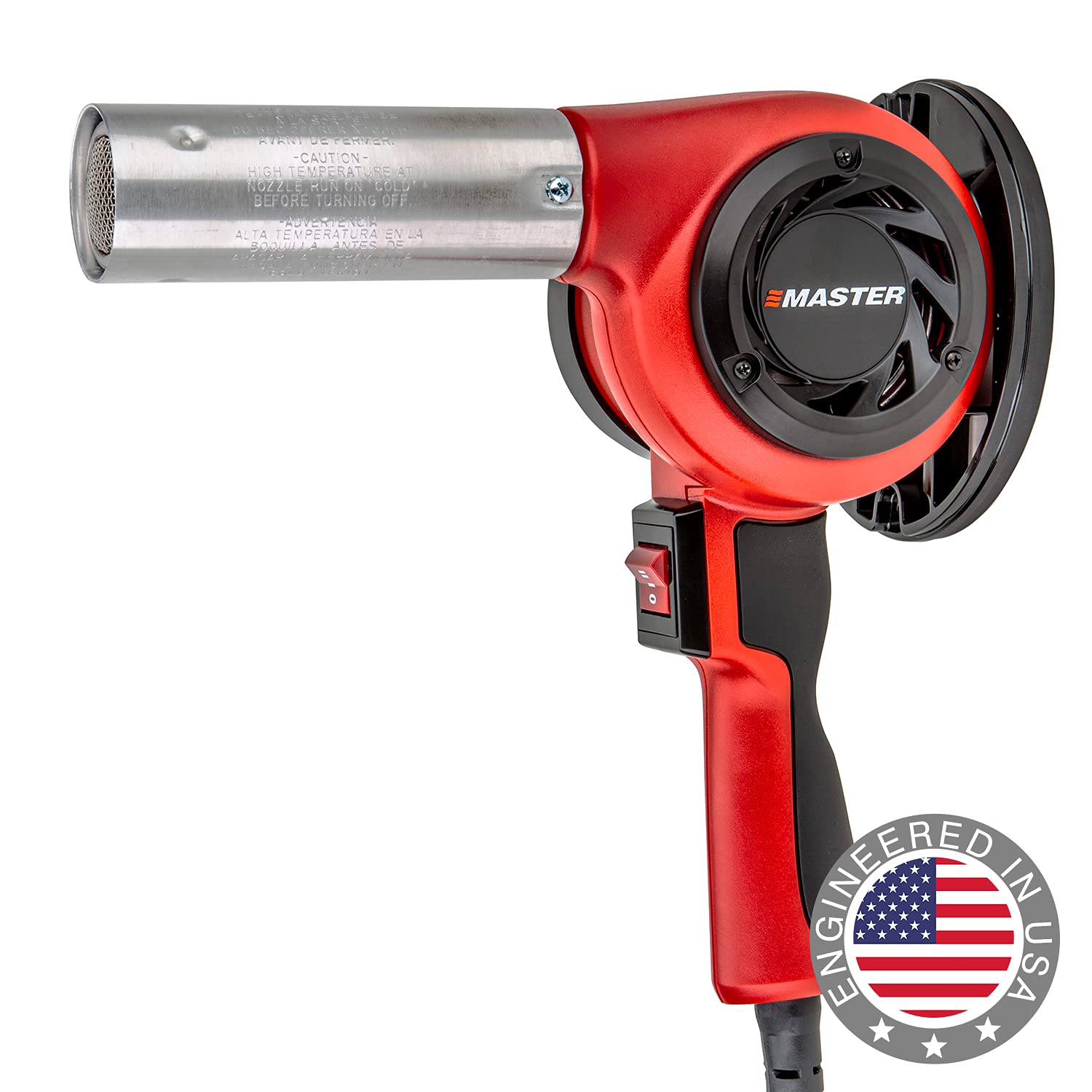 Master Appliance HG-501T Lightweight Industrial Heat Gun Quick Change Plug-In Heating Element - 1200F 120V 1680W 14 Amps