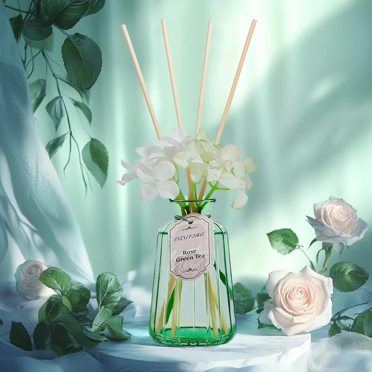 3 Pack Reed diffusers and 6.09 oz Rose Green Scent Diffusers