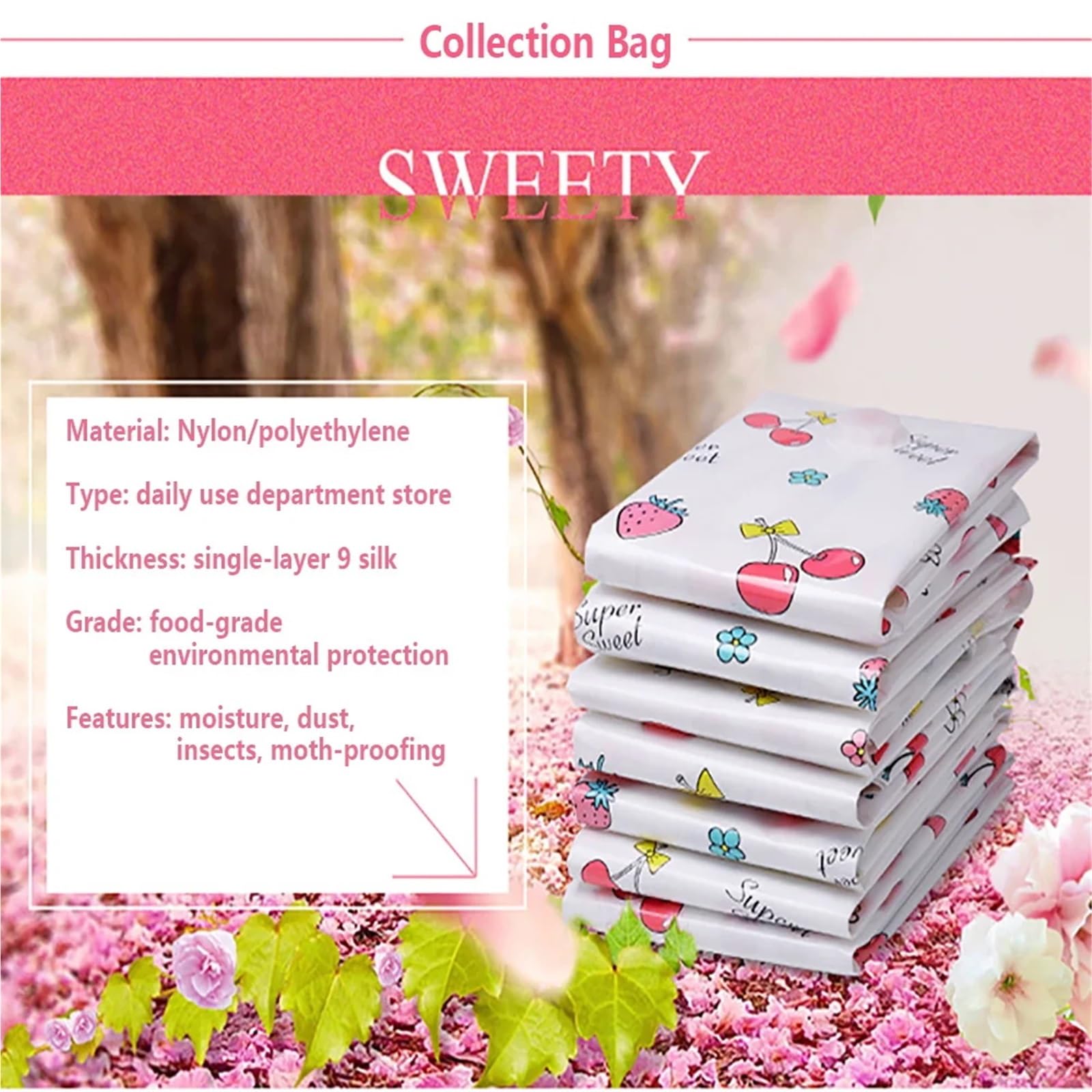 Bolsas Envasar Al Vacio Ropa Bolsas de almacenamiento al vacío, reutilizables, for ahorrar espacio, for viajes, ropa, edredones, mantas, plástico comprimido, for guardar ropa en casa, armarios.(5PCS-M