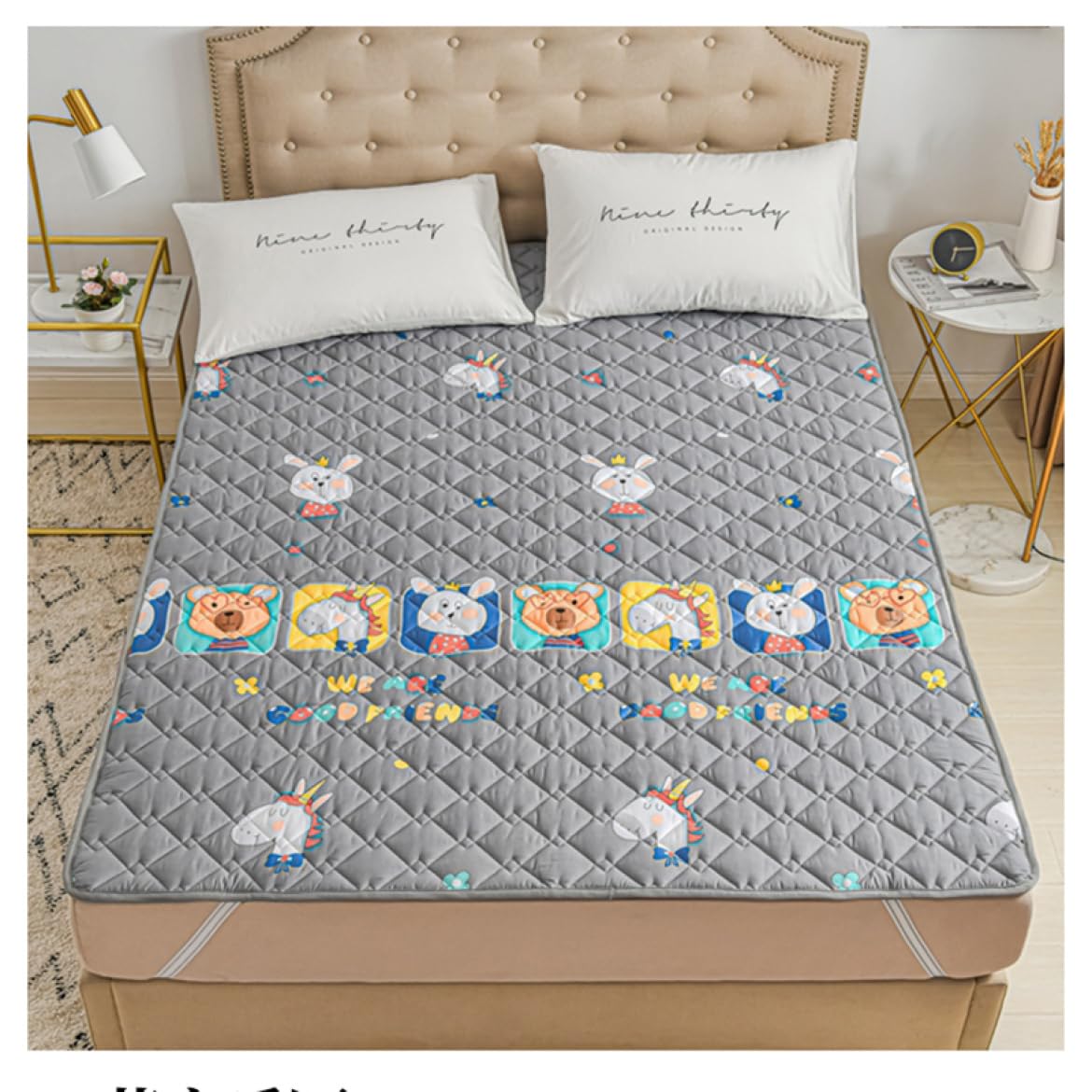 Amazon｜[BKVB] 敷きパッド ダブル コットン100% ベッドパッド カラー8