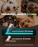 oneisall 4-en-1 Tondeuse pour Chien Professionnelle Sans Fil pour Animaux, Tondeuse à Poil Long Epais avec Lumière LED, Toilettage Rechargeable 2000mAh, Rasoir pour Chien et Pattes (Bleu) - 6