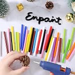 36 Pack Hot Melt Glue Sticks Colored Mini Size, Sparkly Gray Adhesive EVA Glue Sticks Small for DIY Art Craft Decoration, 4" Long x 0.27" Dia